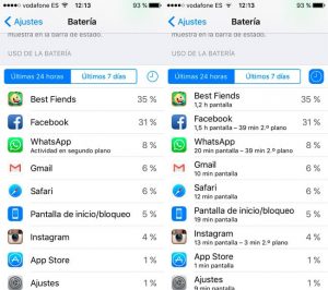 Ver el consumo de batería de las apps instaladas Controlar el consumo de batería de las apps de iOS 9