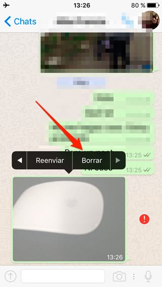 seleccionar borrar whatsapp - BLOG - Cómo cancelar en envío de imágenes o mensajes en WhatsApp