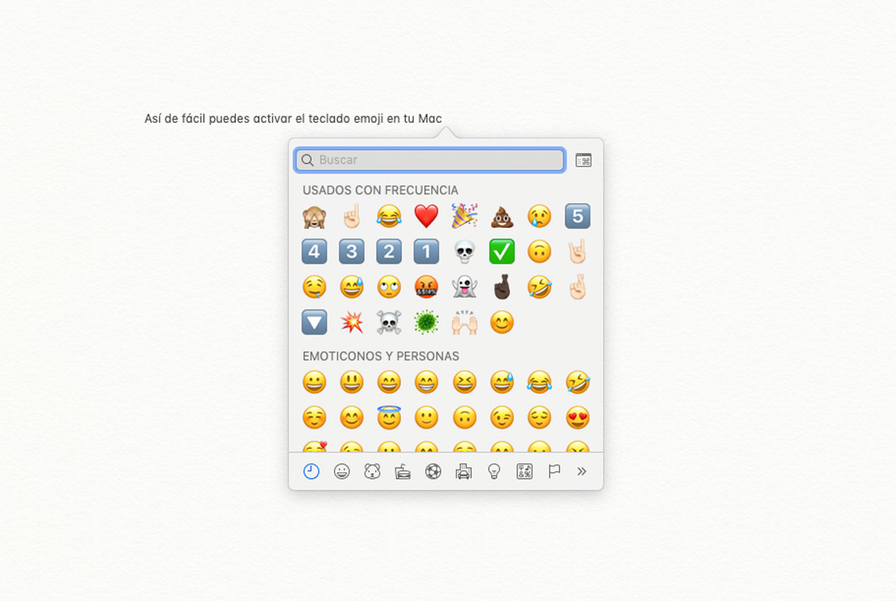 Activar el teclado emoji en Mac