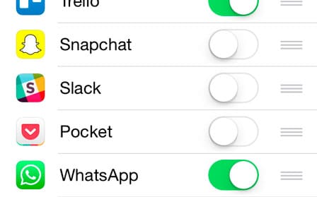 Activar en WhatsApp la opción compartir de iOS 8