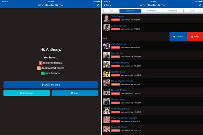Cómo saber quién me ha borrado de Facebook