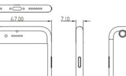 Esquema iPhone 6s grosor