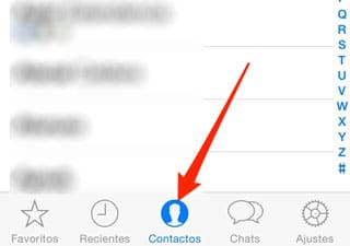 Acceder a los Contactos de WhatsApp en iPhone Acceder a Contactos en WhatsApp