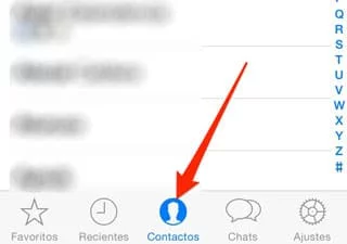 Acceder a Contactos en WhatsApp