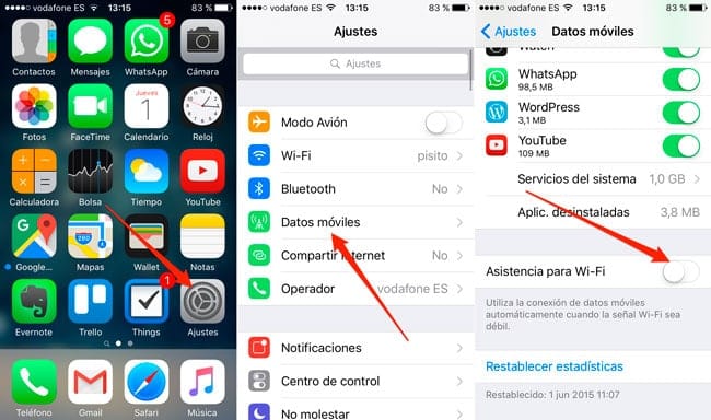 Pasos para desactivar la asistencia WiFi de iOS 9 Cómo desactivar la Asistencia WiFi de iOS 9