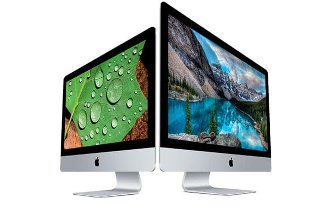 Familia iMac Nueva gama iMac 4k de 21,5 pulgadas y iMac 5K de 27 pulgadas