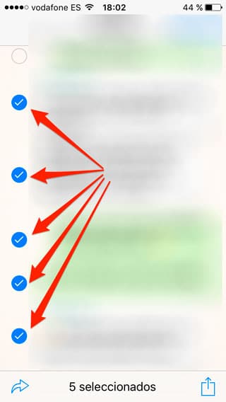 Seleccionar mensajes a copiar