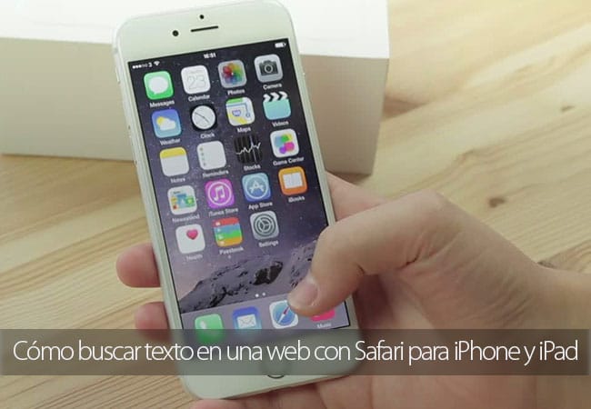 Cómo buscar texto en una web con Safari para iPhone y iPad