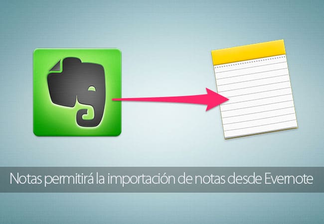 Notas incluirá importación desde Evernote