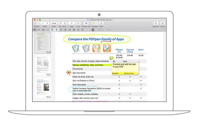 Edición de PDFs para Mac, iPhone y iPad