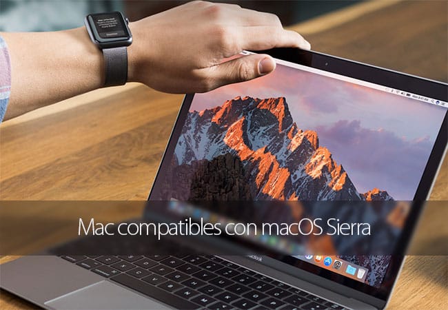 Mac compatibles con macOS Sierra