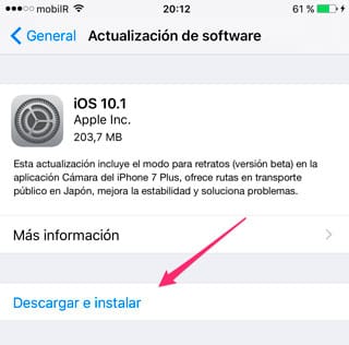 OTA iOS 10.1