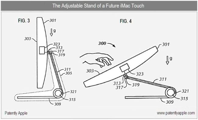 Patente de Apple de un iMac con pantalla inclinable