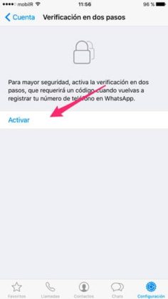 Cómo activar la verificación en dos pasos en WhatsApp para iPhone