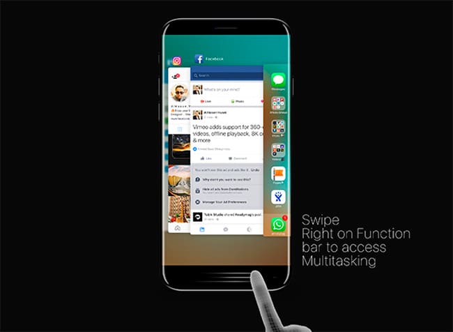 Touch Bar en un concepto de iPhone 8
