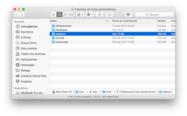 Paquete Fotos en Mac