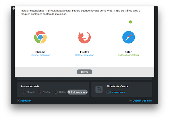 Extensiones Bitdefender