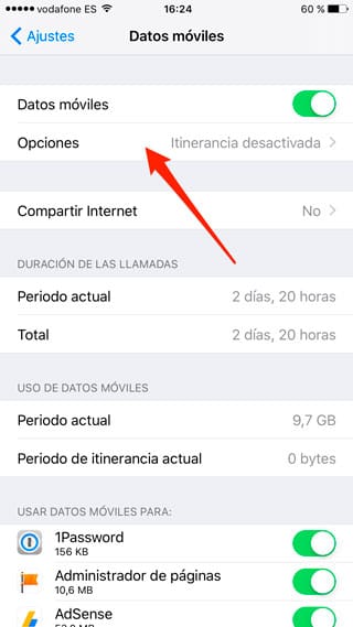 Itinerancia de datos