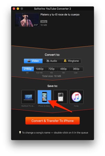 Seleccionar dispositivo salida