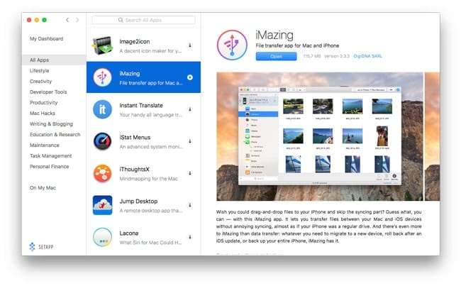 Descubrir apps en Setapp