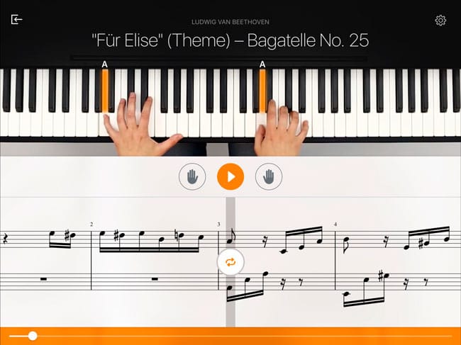 Aprende a tocar el piano tu iPhone, iPad la app flowkey