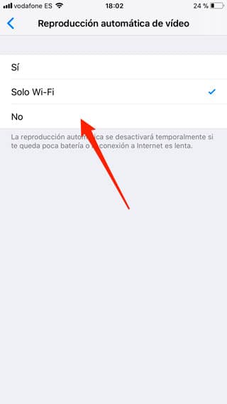 Escoge tipo de reproducción