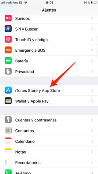 Ajustes de iOS 11