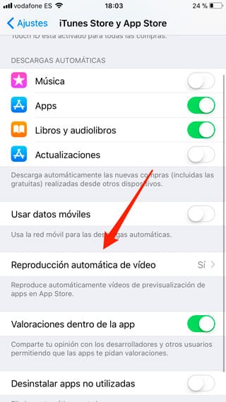 Reproducción automática de vídeo