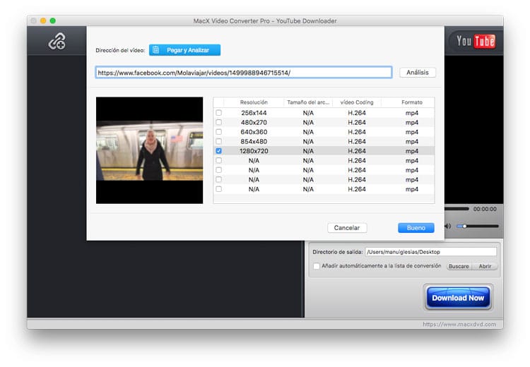Descargar vídeos de Facebook