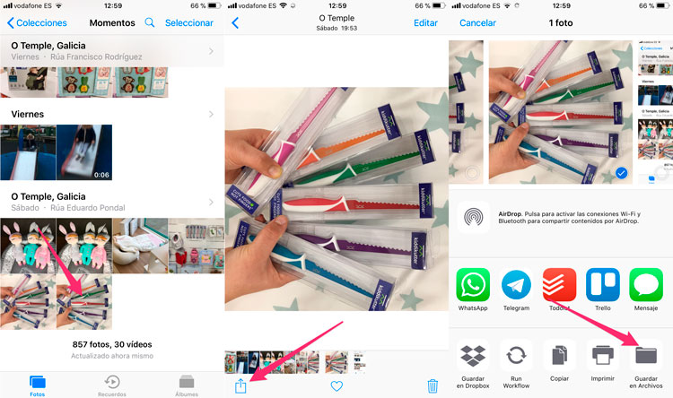 Guardar foto en Archivos