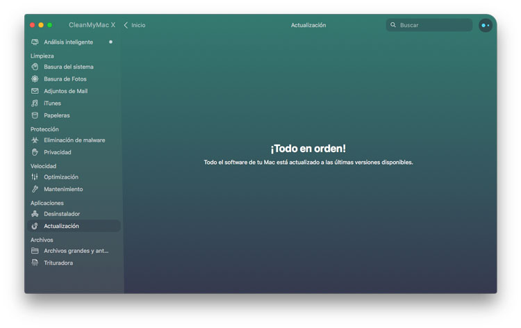 Módulo de actualizaciones de CleanMyMac X