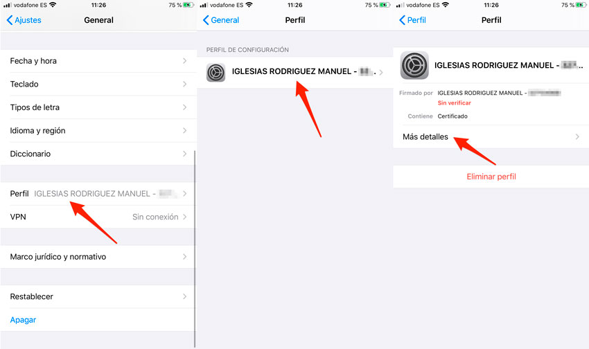 Ver detalles de un certificado digital