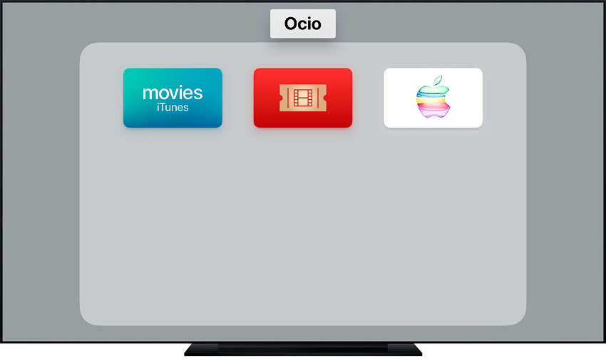 Crear carpeta de apps en el Apple TV