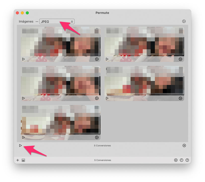 Permute, conversor de archivos multimedia