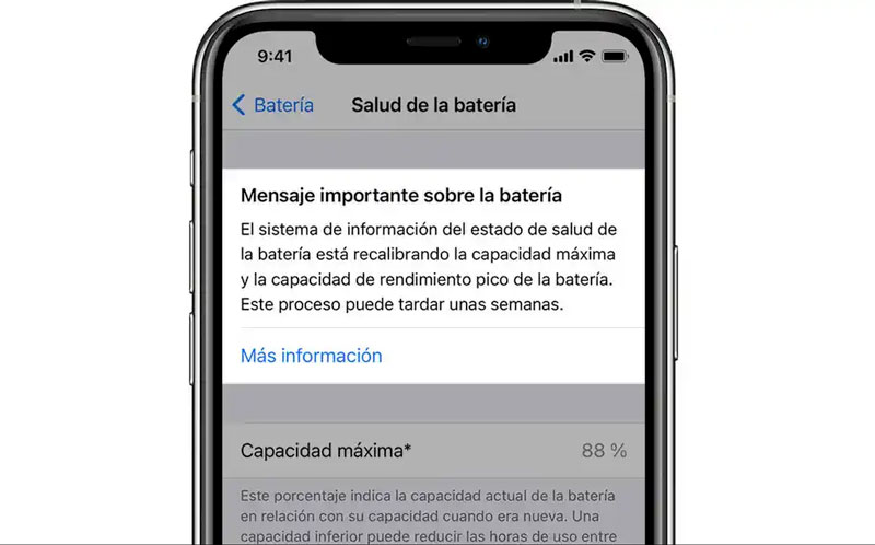 Calibración batería del iPhone 11 a través de actualización de software