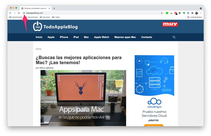 Crear acceso directo desde la barra de direcciones