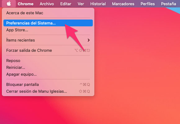 Preferencias del sistema en Mac
