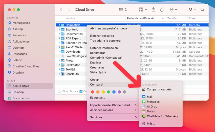 Compartir carpeta Mac